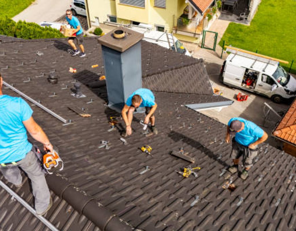 Homey Roofing installing new roof on residential property professionally